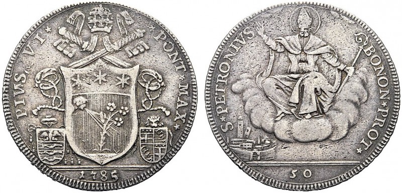 MONETE ITALIANE REGIONALI
BOLOGNA
Pio VI (Giovanni Angelo Braschi), 1775-1799....