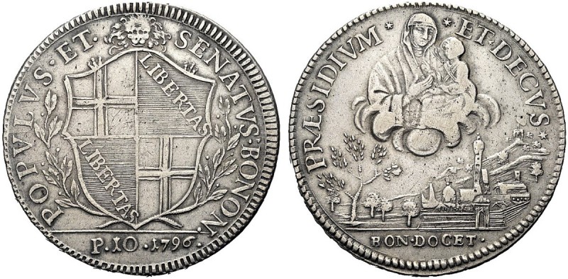 MONETE ITALIANE REGIONALI
BOLOGNA
Governo Popolare, 1796-1797. Scudo 1796 da 1...