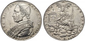 MONETE ITALIANE REGIONALI
BOLOGNA
Leone XII (Annibale Sermattei della Genga), 1823-1829. Scudo 1825 a. III. Ar Busto a s. con zucchetto, mozzetta e ...