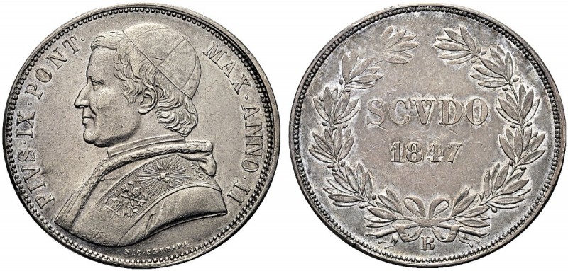 MONETE ITALIANE REGIONALI
BOLOGNA
Pio IX (Giovanni Maria Mastai Ferretti), 184...