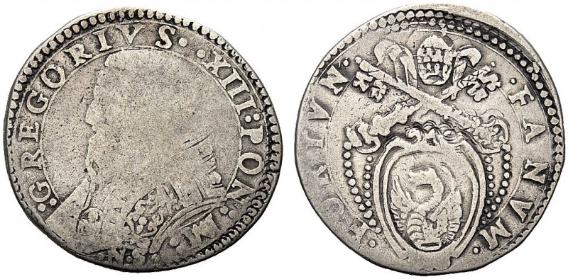 MONETE ITALIANE REGIONALI
FANO
Gregorio XIII (Ugo Boncompagni), 1572-1585. Tes...