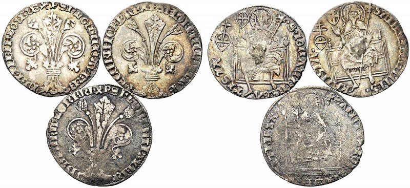 MONETE ITALIANE REGIONALI
FIRENZE
Repubblica, 1189-1533. Lotto di n. 3 Grossi ...