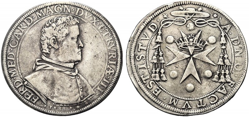 MONETE ITALIANE REGIONALI
FIRENZE
Ferdinando I de'Medici, 1587-1609. Piastra 1...