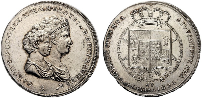 MONETE ITALIANE REGIONALI
FIRENZE
Carlo Ludovico di Borbone con la reggenza de...