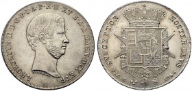 MONETE ITALIANE REGIONALI
FIRENZE
Leopoldo II di Lorena, 1824-1859. Francescone 1856. Ar Simile a precedente. Pag. 117; Gig. 23. q. FDC