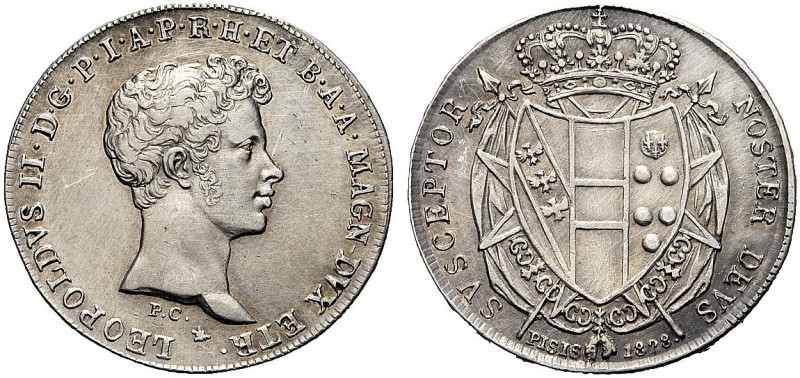 MONETE ITALIANE REGIONALI
FIRENZE
Leopoldo II di Lorena, 1824-1859. Mezzo Fran...