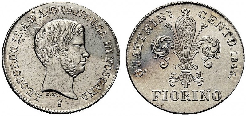 MONETE ITALIANE REGIONALI
FIRENZE
Leopoldo II di Lorena, 1824-1859. Fiorino 18...