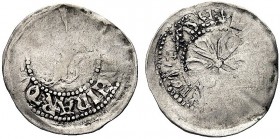 MONETE ITALIANE REGIONALI
GORIZIA
Mainardo VI (VII), 1342-1385. Denaro leone/rosa. Ar gr. 0,94 MEINARDVS COMES Leone. Rv. GORICIE DE LVONZ Rosa. CNA...