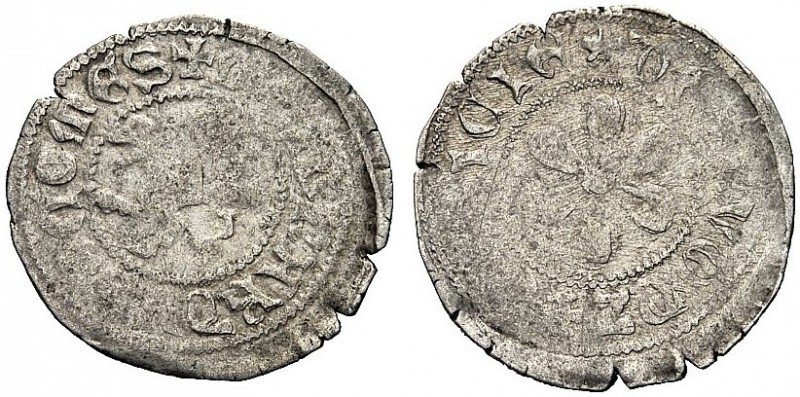 MONETE ITALIANE REGIONALI
GORIZIA
Mainardo VI (VII), 1342-1385. Denaro leone/r...