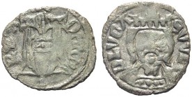 MONETE ITALIANE REGIONALI
LUCCA
Repubblica, a nome di Ottone IV di Brunswick, battuta sotto Federico II, sec. XIII. Albulo. Mi gr. 0,62 Monogramma d...