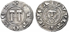 MONETE ITALIANE REGIONALI
LUCCA
1209-1315. Grosso da 12 Denari. Ar gr. 1,72 Come precedente. CNI 11; MIR 115; Bel. 1/g. Bella patina. SPL