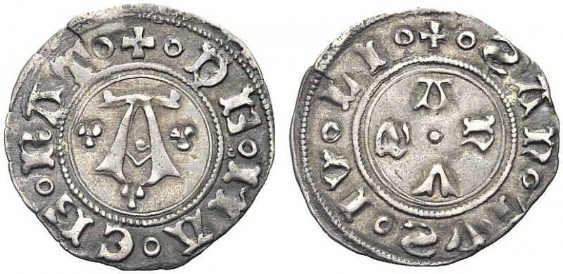 MONETE ITALIANE REGIONALI
MACERATA
Anonime pontificie, sec. XV. Bolognino. Ar ...