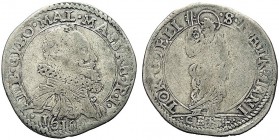 MONETE ITALIANE REGIONALI
MASSA DI LUNIGIANA
Alberico Cybo Malaspina marchese e poi principe, 1559-1623. Da quattro cervie 1618. Ar gr. 6,40 Busto c...