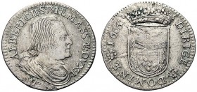 MONETE ITALIANE REGIONALI
MASSA DI LUNIGIANA
Alberico II Cybo Malaspina Principe 1662-1664. Da 7 bolognini o Luigino 1666. Mi gr. 2,00 ALBERIC II S ...