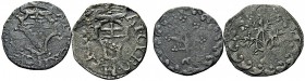 MONETE ITALIANE REGIONALI
MASSA DI LUNIGIANA
Alberico II Cybo Malaspina Principe 1662-1664. Lotto di n. 2 quattrini di Alberico. Mediamente BB