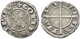 MONETE ITALIANE REGIONALI
MERANO
Monete dei Conti di Tirolo-Gorizia. Mainardo e Alberto II, 1258-1271. Grosso Aquilino. Ar gr. 1,54 COMES TIROL Aqui...