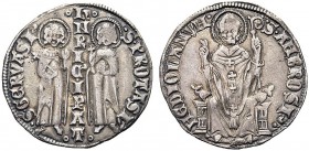 MONETE ITALIANE REGIONALI
MILANO
Enrico VII di Lussemburgo, Imperatore e Re d’Italia, 1311-1313. Grosso da due soldi imperiali con i tre Santi. Ar g...