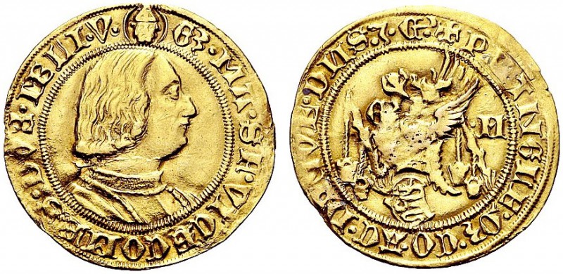 MONETE ITALIANE REGIONALI
MILANO
Galeazzo Maria Sforza, 1466-1476. Ducato, II ...