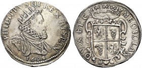 MONETE ITALIANE REGIONALI
MILANO
Filippo III re di Spagna e duca di Milano, 1598-1621. Ducatone 1608. Ar gr. 31,94 PHILIPPVS III REX HISPAN Busto co...