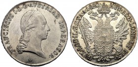 MONETE ITALIANE REGIONALI
MILANO
Francesco I d’Absburgo Lorena, 1815-1835. Monetazione italiana per l’Impero Austriaco. Tallero di Convenzione 1820....