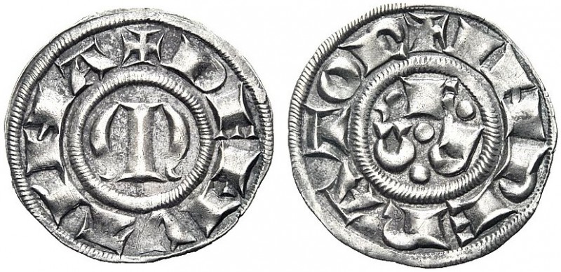 MONETE ITALIANE REGIONALI
MODENA
Comune, 1226-1293. Bolognino. Ar gr. 1,42 FED...