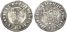 MONETE ITALIANE REGIONALI
NAPOLI
Carlo II d’Angiò, 1285-1309. Saluto d’argento. Ar gr. 3,30 KAROL SCD IERL ET SICIL REX Stemma bipartito di Gerusale...