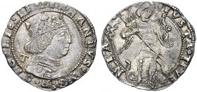 MONETE ITALIANE REGIONALI
NAPOLI
Ferdinando I d'Aragona, 1458-1494. Coronato sigla T. Ar gr. 3,95 FERRANDVS DG R SICILIE IE Busto del Re coronato vo...
