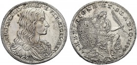 MONETE ITALIANE REGIONALI
NAPOLI
Carlo II, Re di Spagna. 1674-1700. Mezzo Ducato 1684. Ar gr. 13,98 Simile a precedente. Pannuti-Riccio 5; MIR 295/1...