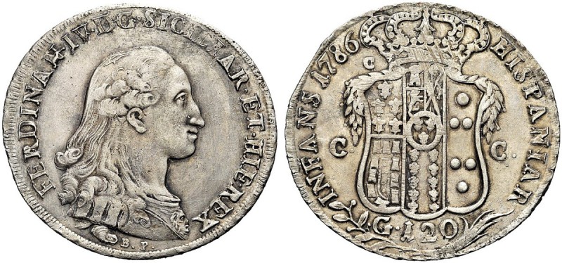 MONETE ITALIANE REGIONALI
NAPOLI
Ferdinando IV di Borbone, 1759-1798. Piastra ...