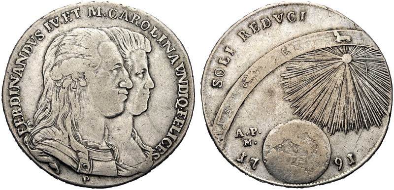 MONETE ITALIANE REGIONALI
NAPOLI
Ferdinando IV di Borbone, 1759-1798. Piastra ...