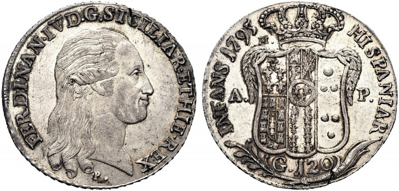 MONETE ITALIANE REGIONALI
NAPOLI
Ferdinando IV di Borbone, 1759-1798. Piastra ...