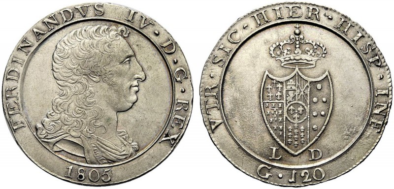 MONETE ITALIANE REGIONALI
NAPOLI
Ferdinando IV di Borbone, 1759-1798. Piastra ...