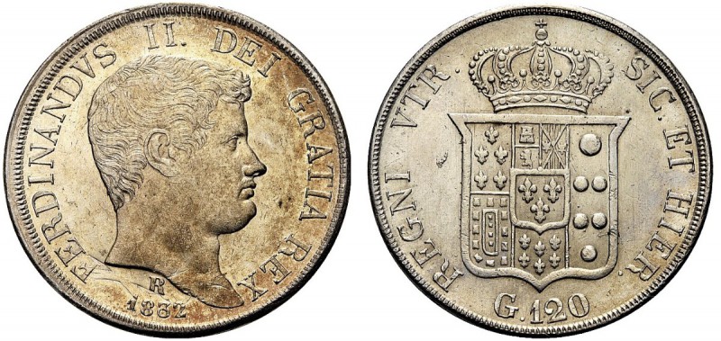 MONETE ITALIANE REGIONALI
NAPOLI
Ferdinando II di Borbone, 1830-1859. Piastra ...