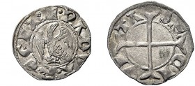 MONETE ITALIANE REGIONALI
PADOVA
Vicariato Imperiale della città di Padova. Ulrico di Valdsee, 1320-1321. Grosso aquilino. Ar gr. 1,48 Simile a prec...