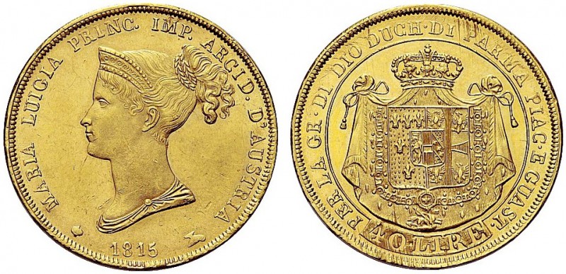 MONETE ITALIANE REGIONALI
PARMA
Maria Luigia d’Austria, 1815-1847. 40 Lire 181...