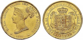 MONETE ITALIANE REGIONALI
PARMA
Maria Luigia d’Austria, 1815-1847. 40 Lire 1815. Au Busto diademato a s. Rv. Stemma coronato su padiglione entro cer...