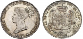 MONETE ITALIANE REGIONALI
PARMA
Maria Luigia d’Austria, 1815-1847. 5 Lire 1832, 2 della data ribattuto. Ar Busto diademato a s. Rv. Stemma coronato....