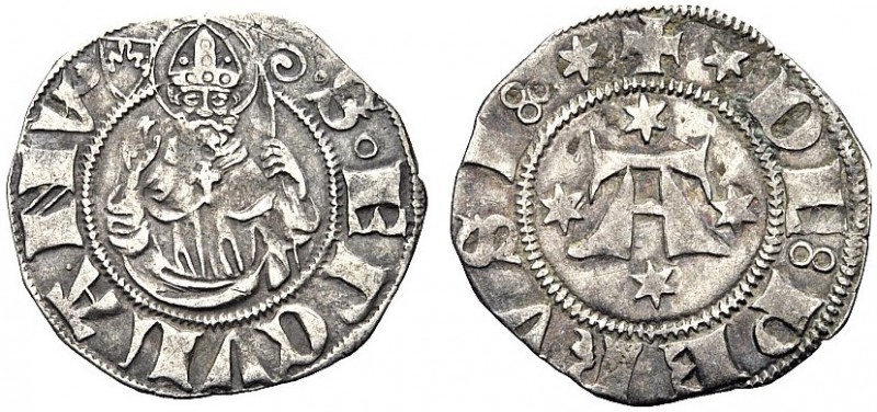 MONETE ITALIANE REGIONALI
PERUGIA
Ordinanza del 1395. Bolognino. Ar gr. 1,09 S...