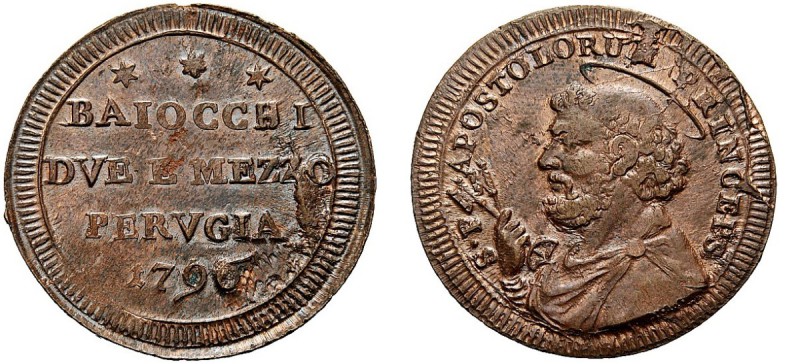 MONETE ITALIANE REGIONALI
PERUGIA
Pio VI (Giovanni Angelo Braschi), 1775-1799....