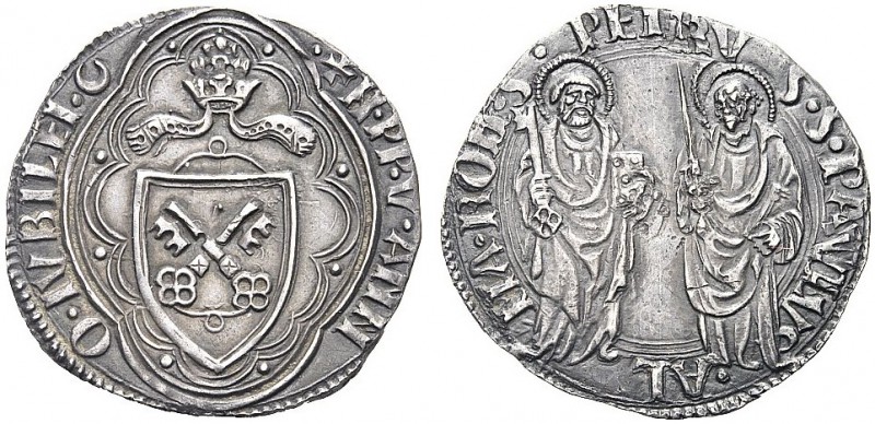 MONETE ITALIANE REGIONALI
ROMA
Nicolò V (Tommaso Parentucelli), 1447-1455. Gro...