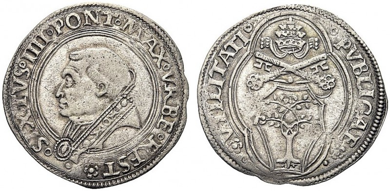 MONETE ITALIANE REGIONALI
ROMA
Sisto IV (Francesco della Rovere), 1471-1484. G...