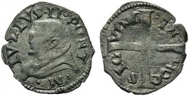 MONETE ITALIANE REGIONALI
ROMA
Giulio II (Giuliano della Rovere), 1503-1513. Quattrino. Æ gr. 0,53 Busto a s. Rv. Croce entro legenda. M. 49; B. 584...
