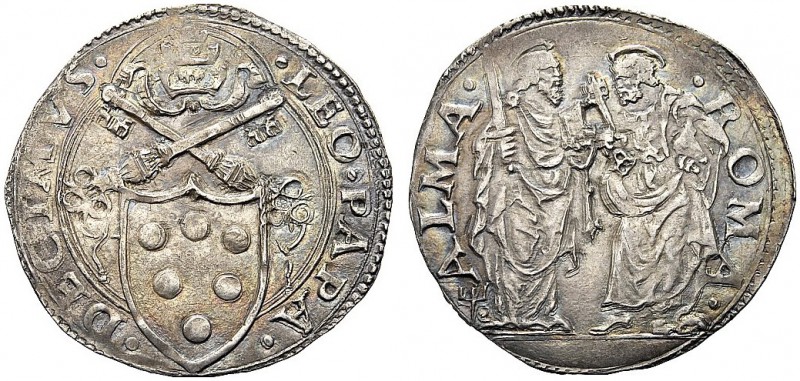 MONETE ITALIANE REGIONALI
ROMA
Leone X (Giovanni dei Medici), 1513-1521. Giuli...