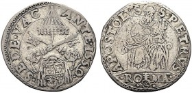 MONETE ITALIANE REGIONALI
ROMA
Sede Vacante (Cam. Card. Guido Ascanio Sforza di Santa Fiora), 1559. Testone 1559. Ar gr. 9,06 Simile a precedente. M...