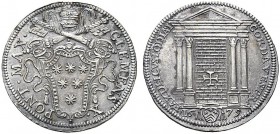 MONETE ITALIANE REGIONALI
ROMA
Clemente X (Emilio Altieri), 1670-1676. Giulio 1675, anno santo. Ar gr. 3,10 Stemma sormontato da chiavi decussate. R...