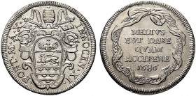 MONETE ITALIANE REGIONALI
ROMA
Innocenzo XI (Benedetto Odescalchi), 1676-1689. Testone 1686 a. X. Ar gr. 9,01 Simile a precedente. M. 106; B. 2102. ...