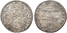 MONETE ITALIANE REGIONALI
ROMA
Sede Vacante (Cam. Card. Paluzzo Paluzzi-Altieri), 1691. Testone 1691. Ar gr. 9,13 SEDE VACANTE MDCXXXXI Stemma Altie...