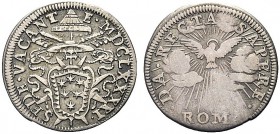MONETE ITALIANE REGIONALI
ROMA
Sede Vacante (Cam. Card. Paluzzo Paluzzi-Altieri), 1691. Grosso 1691. Ar gr. 1,40 Stemma sormontato da chiavi decussa...