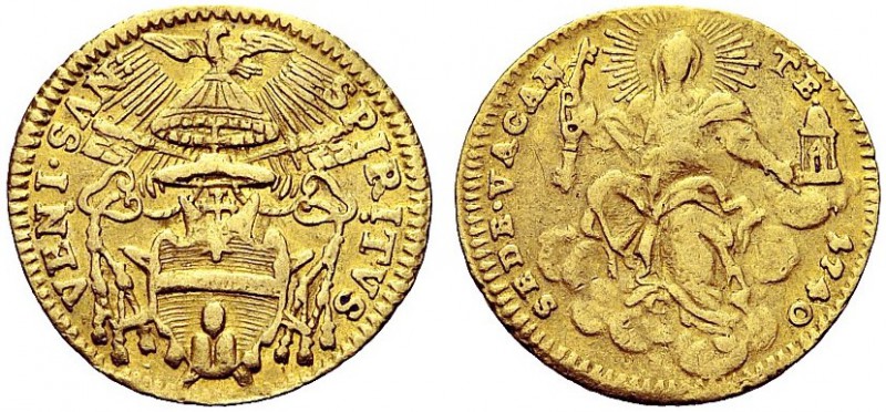 MONETE ITALIANE REGIONALI
ROMA
Sede Vacante (Cam. Card. Annibale Albani), 1740...