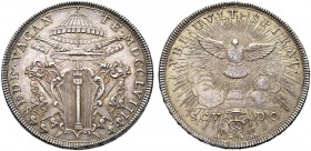 MONETE ITALIANE REGIONALI
ROMA
Sede Vacante (Cam. Card. Girolamo Colonna), 1758. Scudo 1758. Ar gr. 26,32 SEDE VACAN TE MDCCLVIII Stemma Colonna a t...